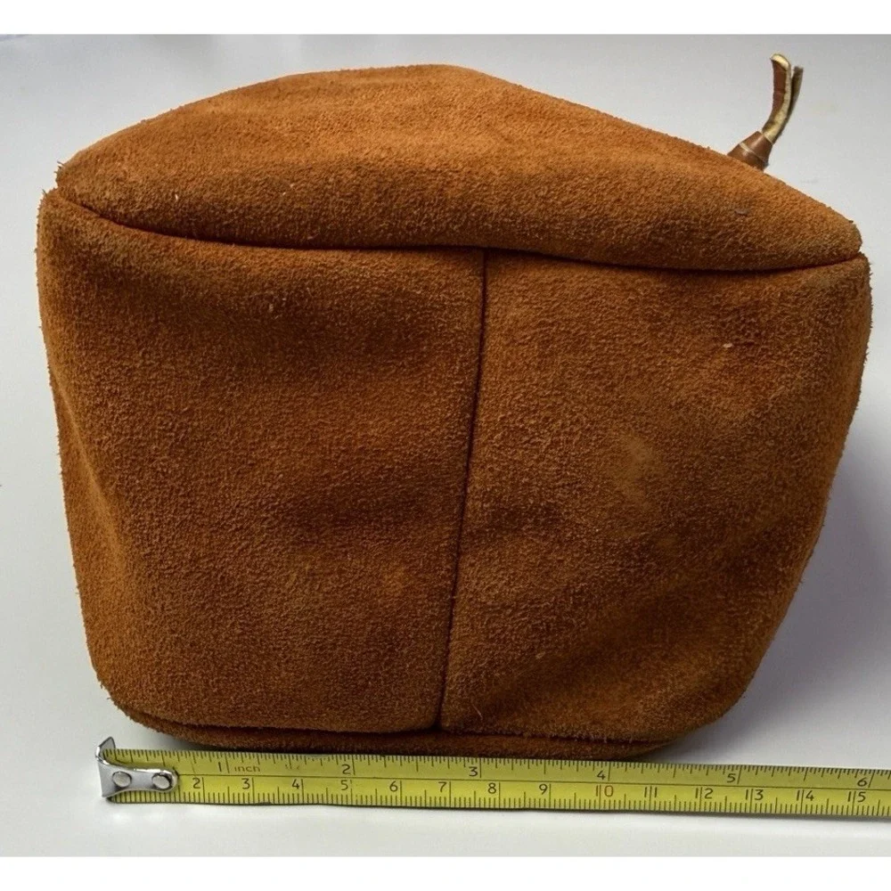 Vintage Leather Shell Ammunition Drawstring Pouch Bag Fishing Reel Case 3j1